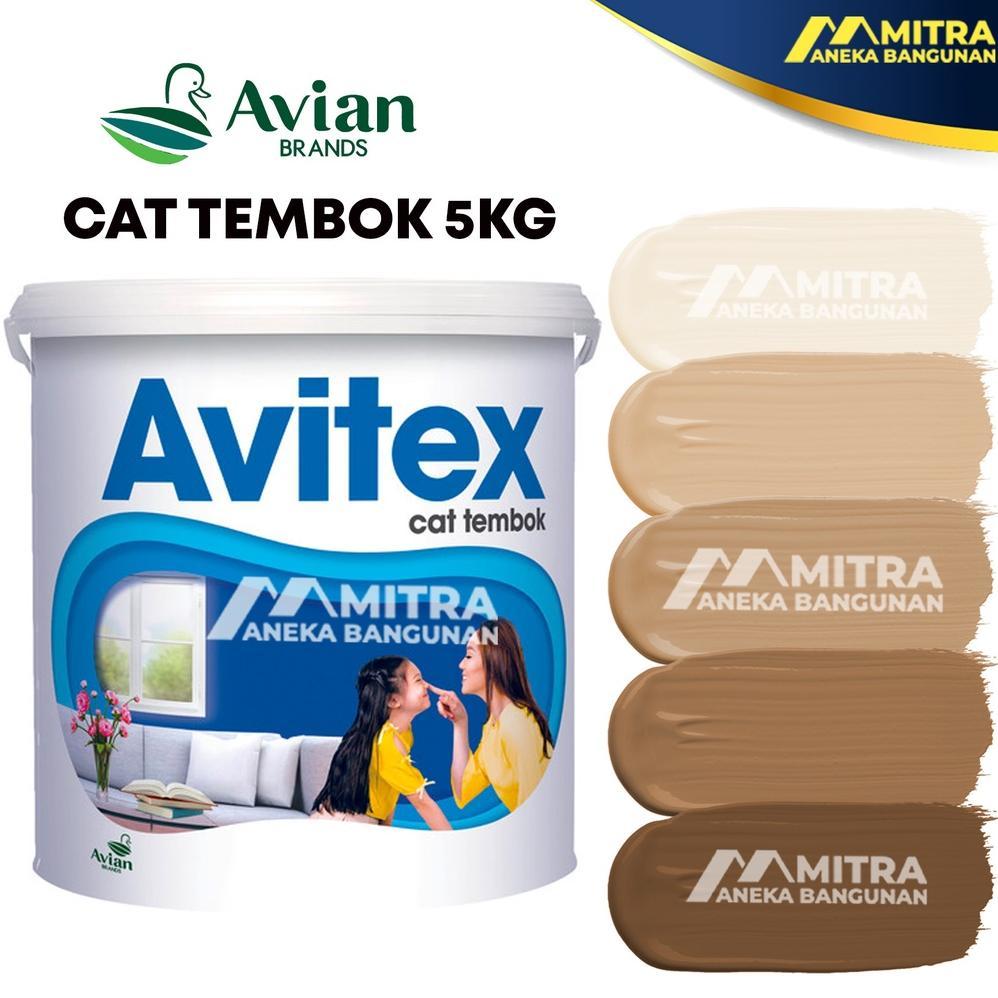 CAT TEMBOK INTERIOR AVITEX 5 KG / AVIAN N6 WARNA MOCCA COKLAT BEIGE
