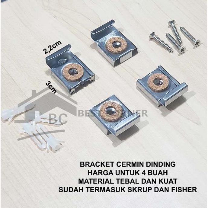 Bagno- Bracket Cermin Dinding / Bracket Kaca Tempel Tembok