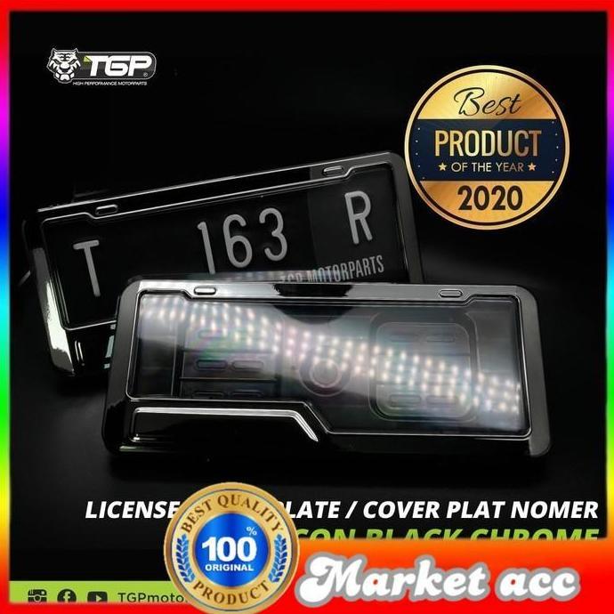 Dudukan Plat Nomor Motor ICON Chrome Aksesoris Variasi Beat Vario Nmax