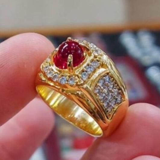 CINCIN BATU AKIK MERAH DELIMA SIAM MD BANGKOK ASLI