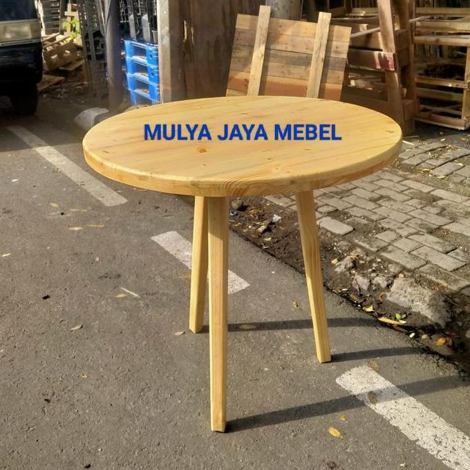 MEJA BULAT DIAMETER 80CM TINGGI 75CM