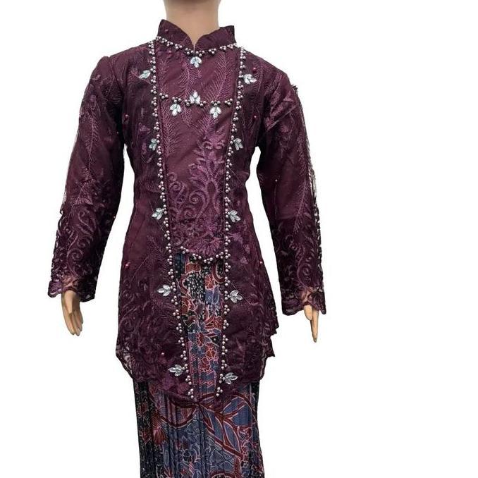 Otokonoko- Set Kebaya Kutubaru Hijab Anak Anak Free Hijab/ Kebaya Anak Keodagan/ Kebaya Wisuda Anak/