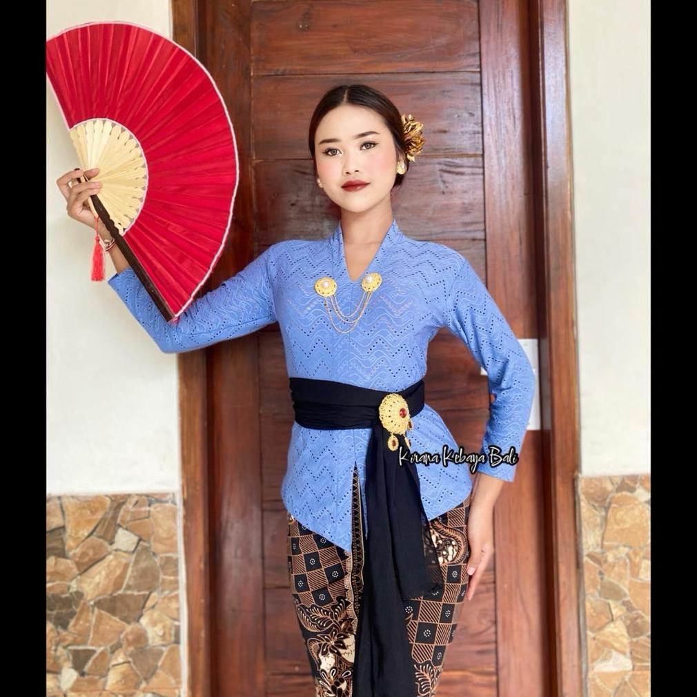 VELLURASHOP KEBAYA BALI IVORY STRAIT KARTINI LENGAN PANJANG PREMIUM