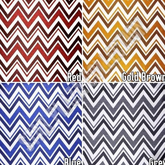 Kain Kanvas Motif Zig Zag ZigZag Garis Minimalis - Zion (untuk Sofa, Jok, Kursi, Stool, Wingchair, A