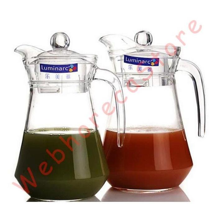 Taberu- Luminarc Arc Water Jug 1L / Eskan Pitcher Kaca 1000Ml Tutup
