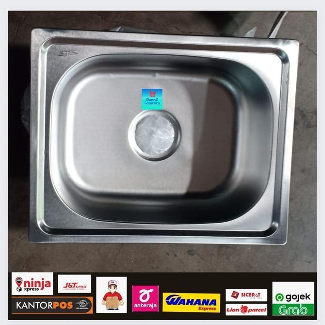 sink tempat cuci piring stainles 1 lubang / bak cuci piring stainles