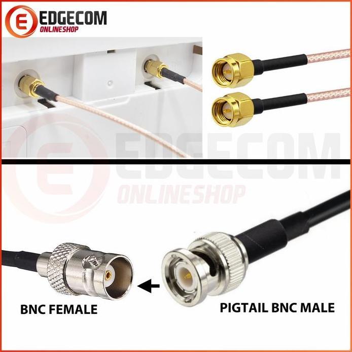 Ready Pigtail Router Modem B315, Orbit Pro, B525 BNC Male to SMA Double Port