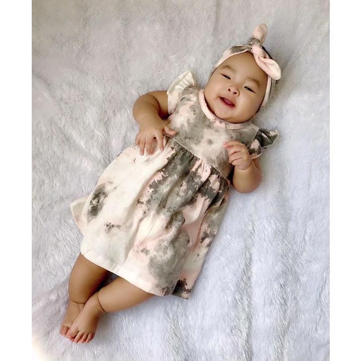 Grosir 3-18Bln Dress Bayi Grace Free Headband  Little Koda Versi 1 (Sni)