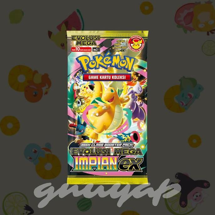 New impian EX MA3 booster pack pokemon tcg indonesia card kartu langka original box high class evolu