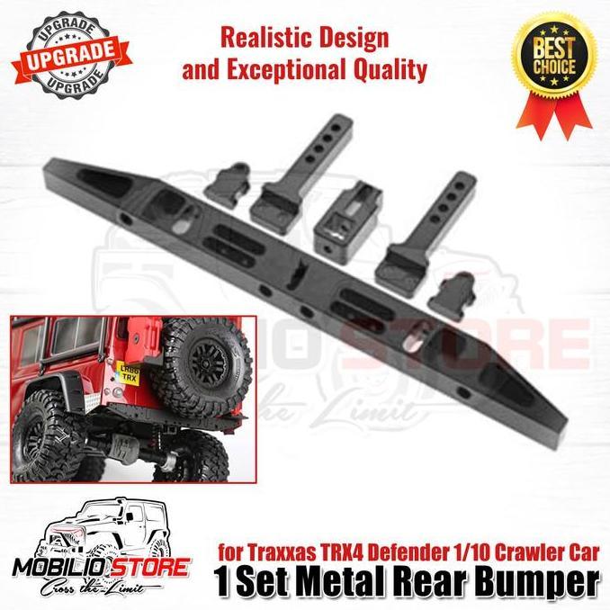 Upgrade Part 1 Set Metal Rear Bumper for Traxxas TRX4 Defender Crawler