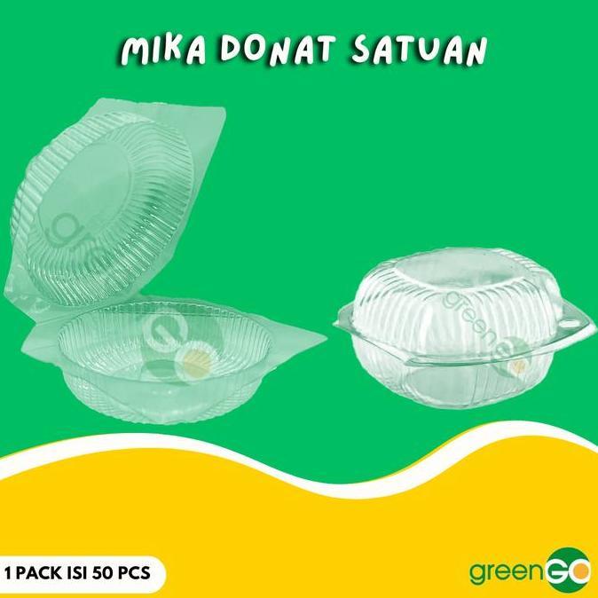 MIKA DONAT SATUAN ISI 50PCS MIKA DONAT BESAR MIKA BENING KUE DONAT MIKA DONAT IS 1 BIJI