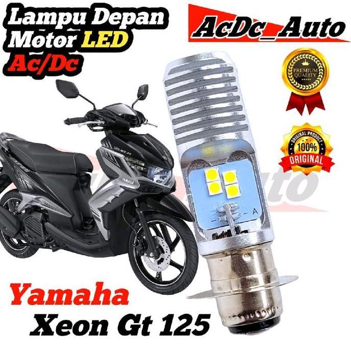 Promo Lampu Depan Motor Yamaha Xeon Gt 125 LED Putih Ac/Dc Pengganti Dop/Bohlam Standart WrT19 Disko