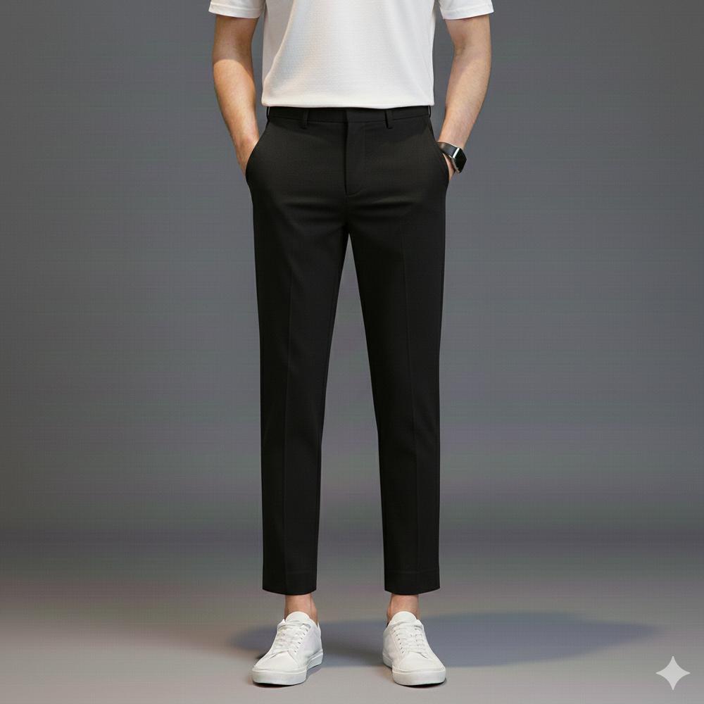 TERBARU Celana Ankle Pants Pria Casual Formal Kantor Semi Wool Lebaran