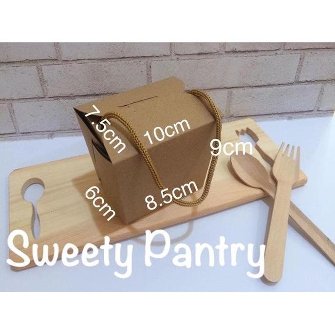 food pail brown/kraft ; rice box ; kotak makanan / kotak nasi size S