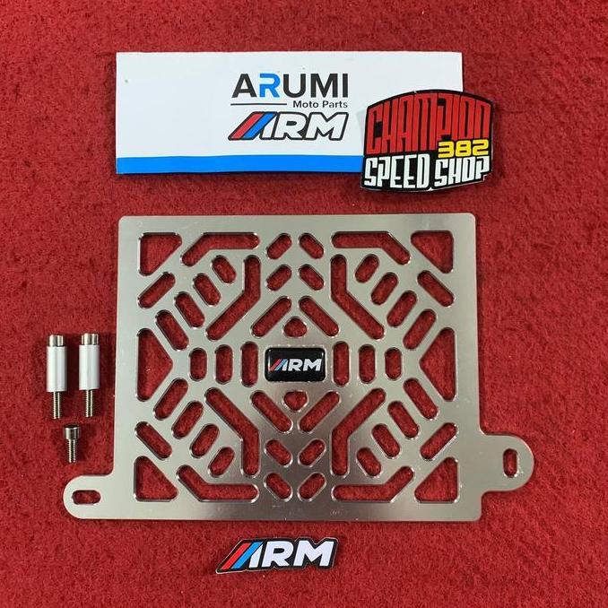 Cover Radiator Arumi ARM Cyber Silver All New NMAX 2020 2021 2022