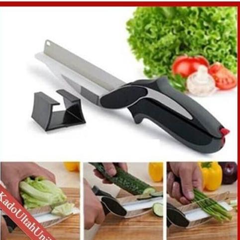 Clever Cutter 2 in 1 Gunting Dapur dengan talenan