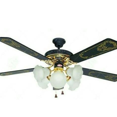 TERLARIS KIPAS GANTUNG UCHIDA MASPION 52IN 5 LAMPU CF-113 HITAM