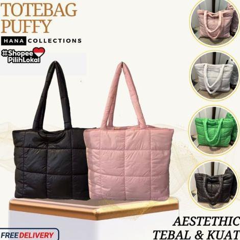 Grade Ori Tote Bag Wanita Puffy Tas Kerja / Kuliah / Sekolah Muat Laptop Up To 16 Inch (Tebal & Kuat