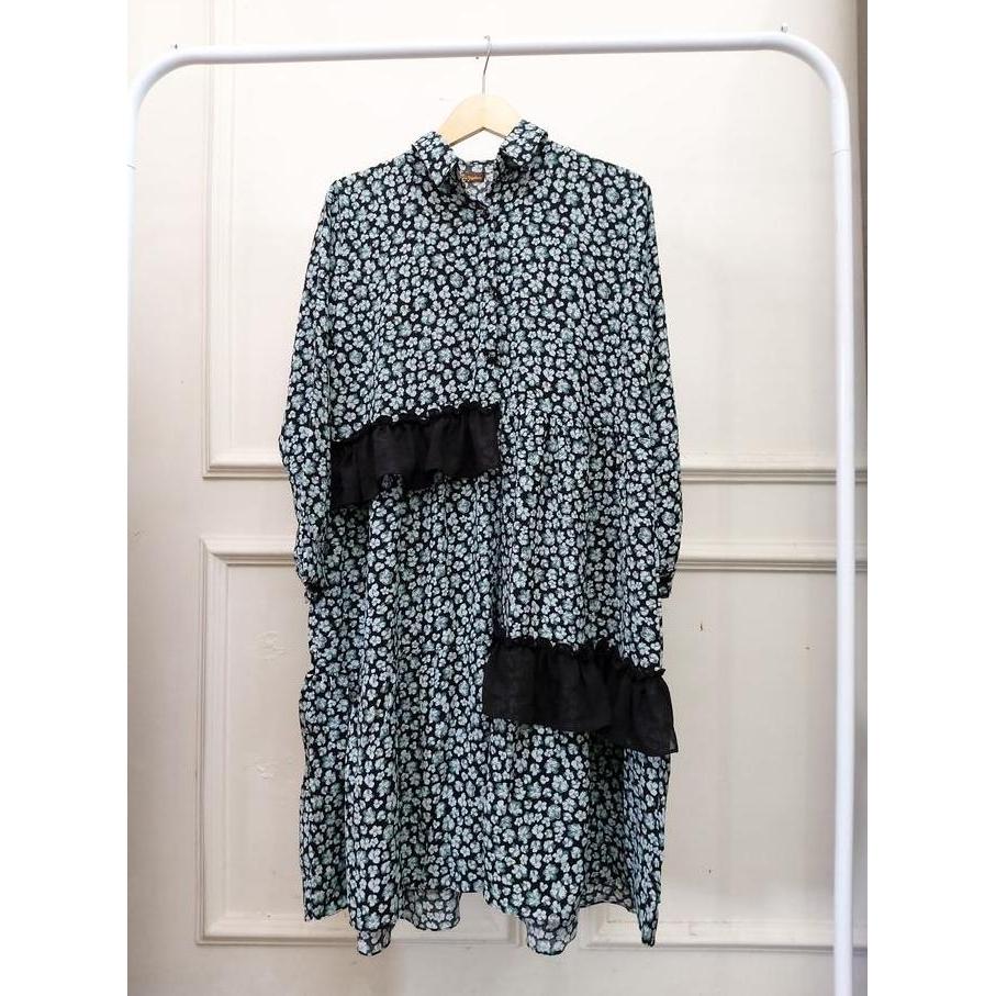Tunik Bunga Haruka/Tunik Cantik/Tunik Terbaru/Tunik Kekinian/By Tiara Hijabers Butik Online