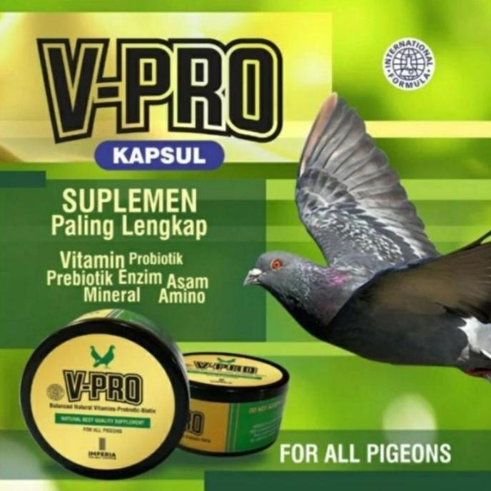 V-PRO IMPERIA KAPSUL UNTUK KESEHATAN BURUNG MERPATI