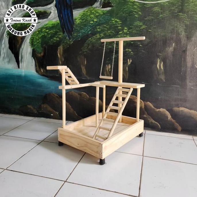 Playground tangkringan bermain burung parrot small conure , indian ringneck dll