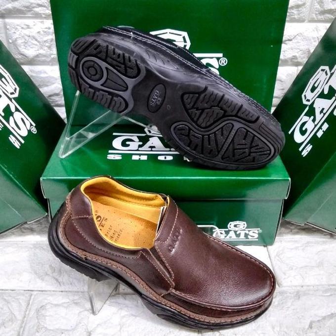 GATS Sepatu GATS MP 2605 Kasual Kulit Pria Flat Shoes Original Bahan Berkualitas Terbaik Warna Hitam