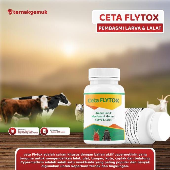 OBAT LALAT SAPI KAMBING PALING AMPUH - CETA FLYTOX - PEMBASMI NYAMUK LALAT LARVA UNTUK KANDANG TERNA