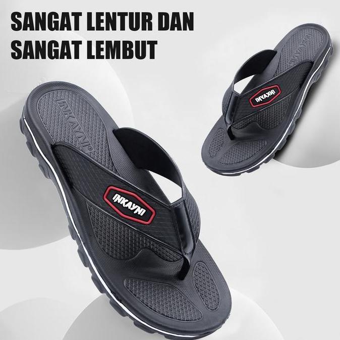Inkayni Sandal Jepit Cowok Pria Sandal Jepit Pria Anti Slip  Sandal Jepit  Pria Kekinian Bahan EVA S