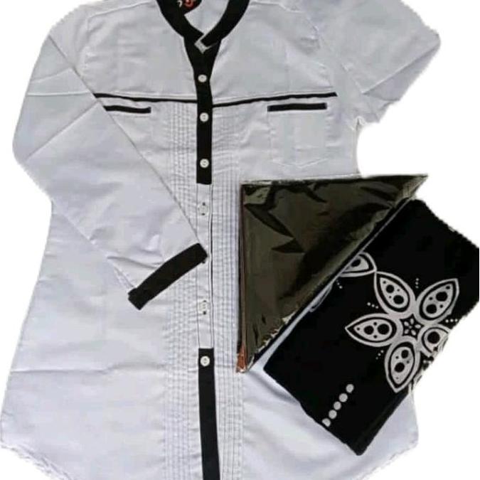 stelan atasan santri putri/baju/sarung/kerudung Wanita Muslim