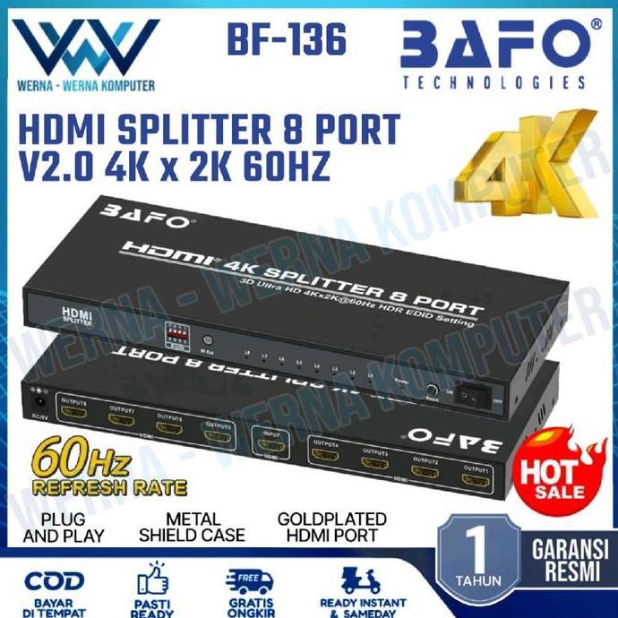BAFO HDMI Splitter 8 Port 4K ORIGINAL
