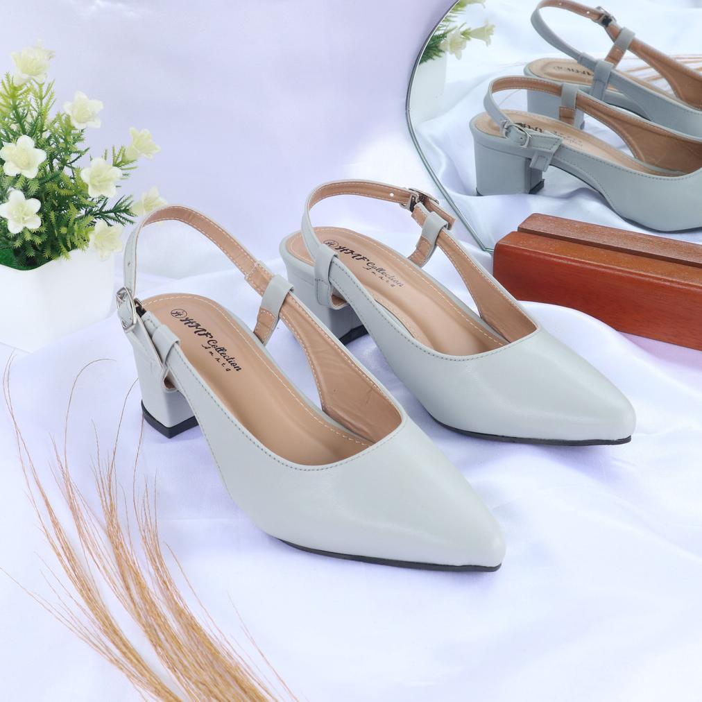 Original Hmf Mojina Sepatu Heels Mules Wanita Nb06