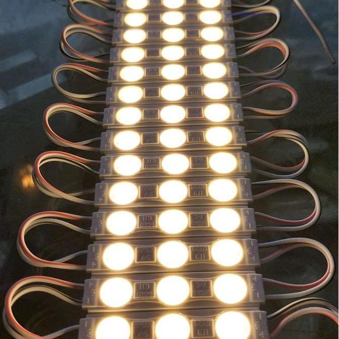 lampu led 3 mata samsung 12V warna warm white harga 100pc