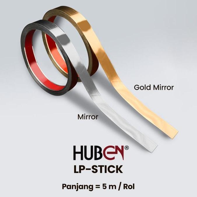 Huben List Plat Strip Sticker SS LP-Stick 20mm Gold Mirror