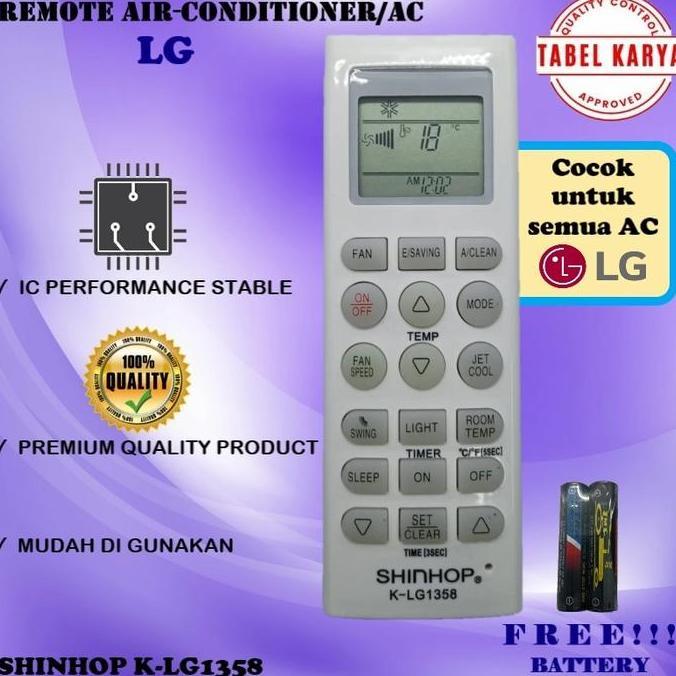 RAXSTAR REMOTE REMOT AC LGG HERCULES MULTI UNIVERSAL K-LG1358 SHINHOP