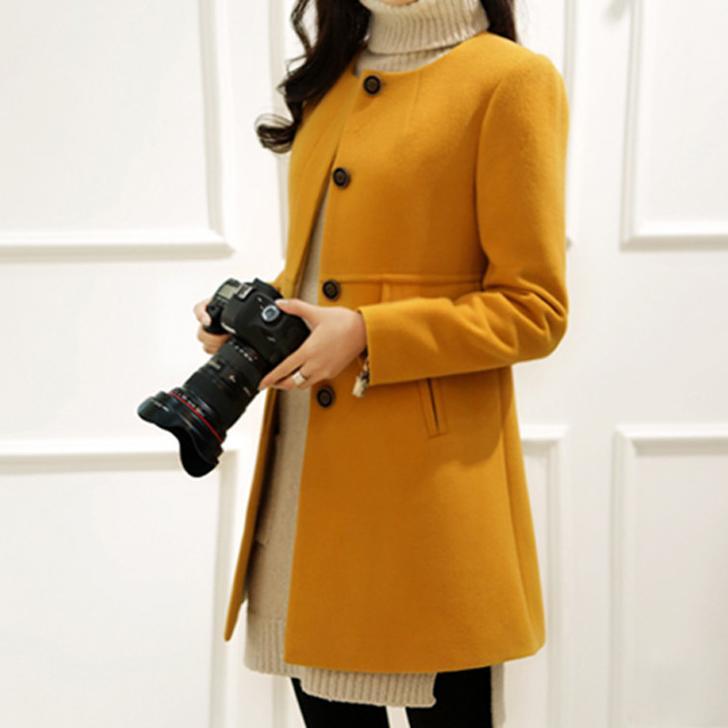 Cuci Gudang Jaket Jas Mantel Korea Wanita Ourplace27 Ukuran Jumbo Mantel Pollar Wanita Longgar Trenc