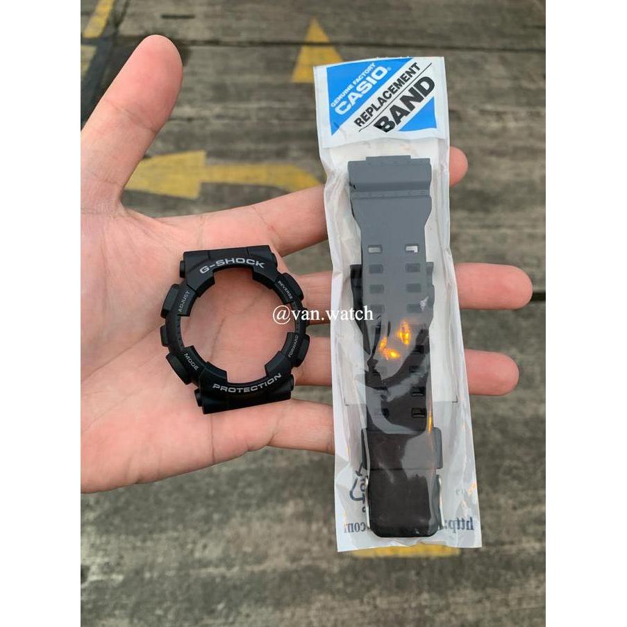 BNB Band Bezel CASIO GSHOCK GA 100 GA 110 GA 120 GD 100 GD 110 ORIGINAL Tulisan Putih Buckle Silver