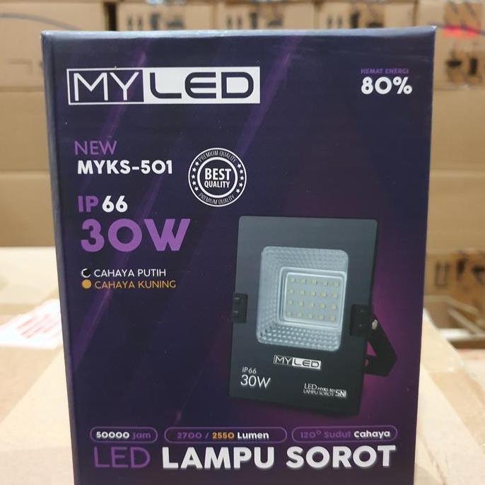 LAMPU SOROT LED MURAH 30W MY LED PUTIH
