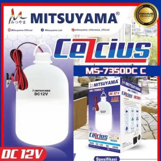 LAMPU AKI JUMBO 12v 50 WATT MITSUYAMA MS-7350DC BOHLAM LED DC 50 WATT