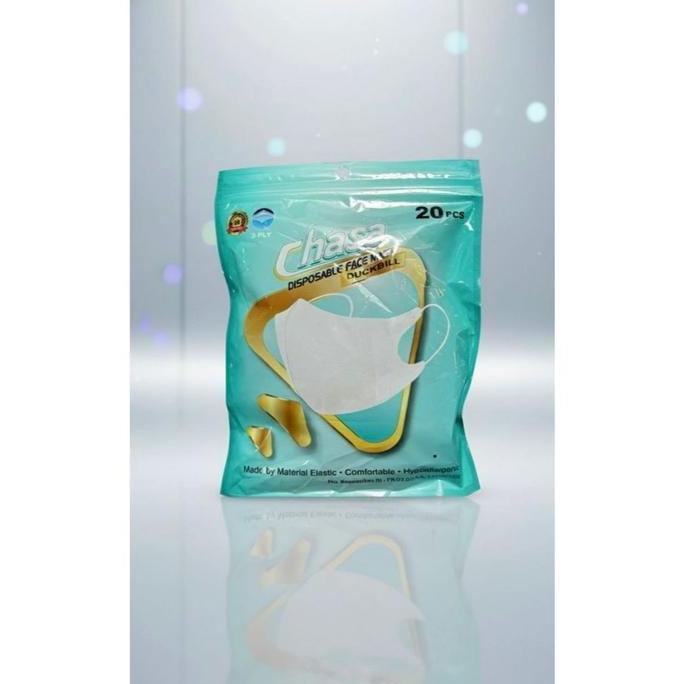 XARIELTA Masker 3ply 3 Ply Duck Bill 3D Duckbill Dewasa Chasa 1 pack isi 20pcs Premium Quality Dispo