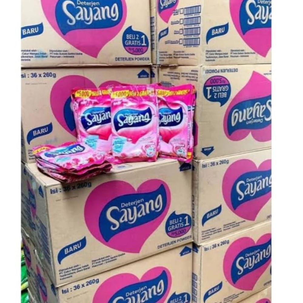 Detergen SAYANG 1 Dus isi 36pcs - Detergen Sayang Kemasan 220gram Cuci Baju Ready stock semarang dem