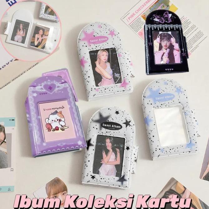 PARANE Album Koleksi Kartu Album Polaroid Mudah Untuk Anak Perempuan/Buku Penyimpanan Kartu Kecil 3 