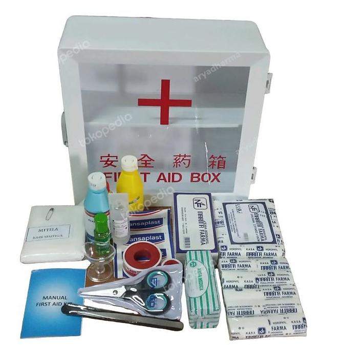 P3K/ Paket P3K Dinding Murah/ Kotak Obat Bma 18 + Isi Lengkap/ Uks