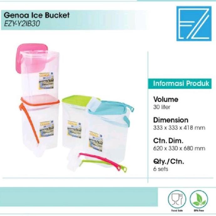 EZY : GENOA ICE BUCKET 30 LITER TOPLES / AKUARIUM ES BUAH + GAYUNG