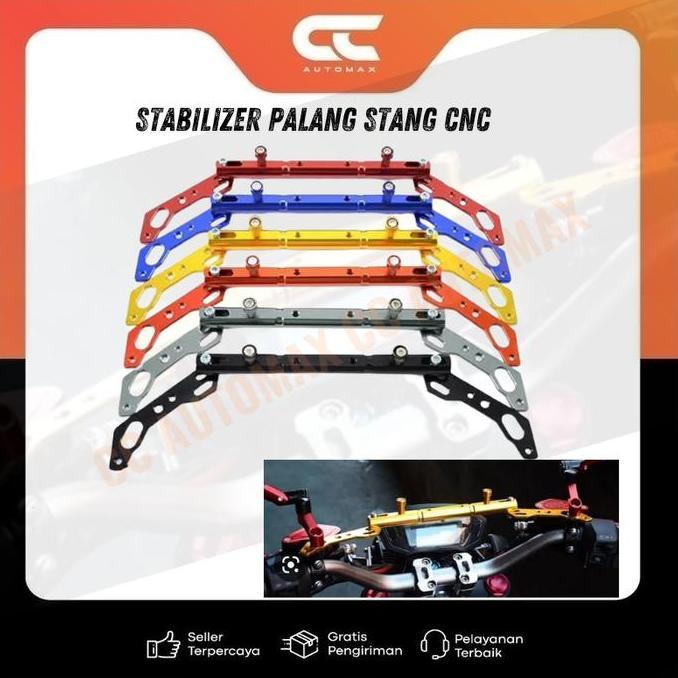 Palang Stang Stabilizer Stang+Dudukan Lampu Tembak CNC Nmax Pcx Lexi X-Ride RX King Beat Street Tige