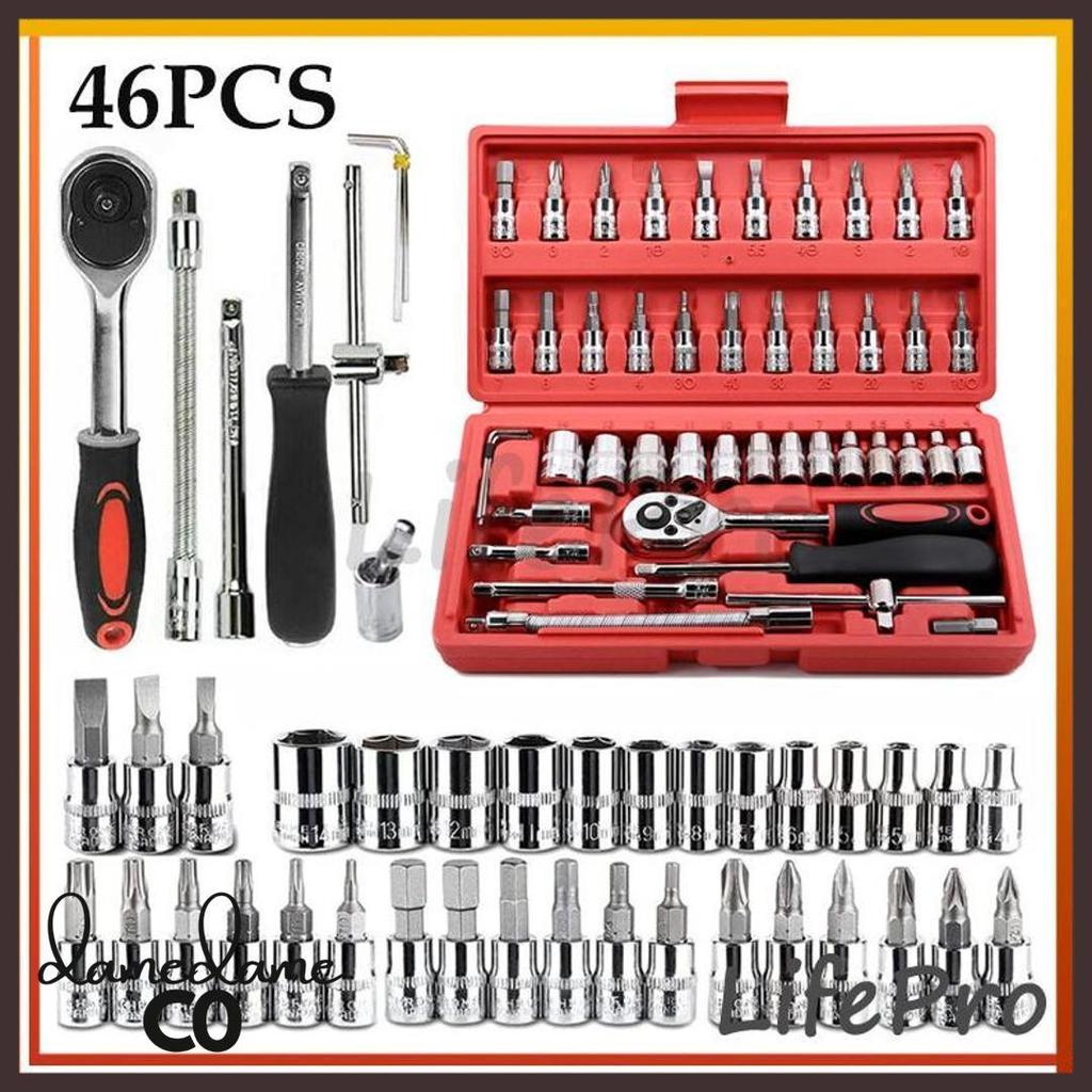 Diskon Set Kunci Shock 46 In 1 Lengkap Komplit Obeng Pas  Tool Kit Alat Bengkel Service Servis Mobil
