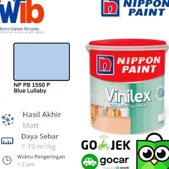 CAT INTERIOR NIPPON PAINT VINILEX 5KG - BLUE LULLABY PB 1550P