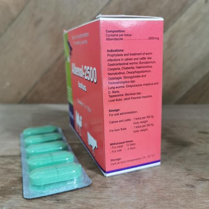 Albenol-2500 Bolus / Albenol 2500 / Obat Cacing Sapi