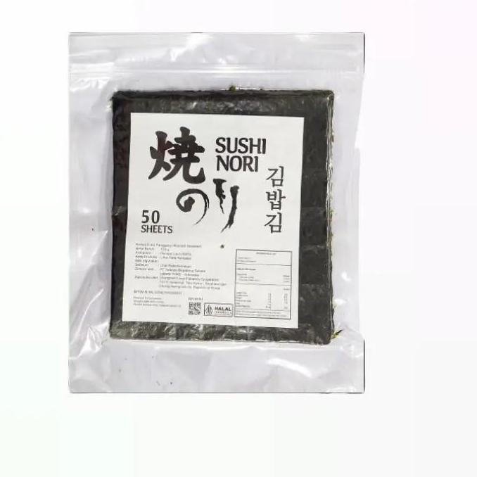 [Pbb] Sushi Nori Halal 50 Sheet | Nori Sushi Jepang | Rumput Laut Kering Sushi | Nori Sheet Sushi Ro