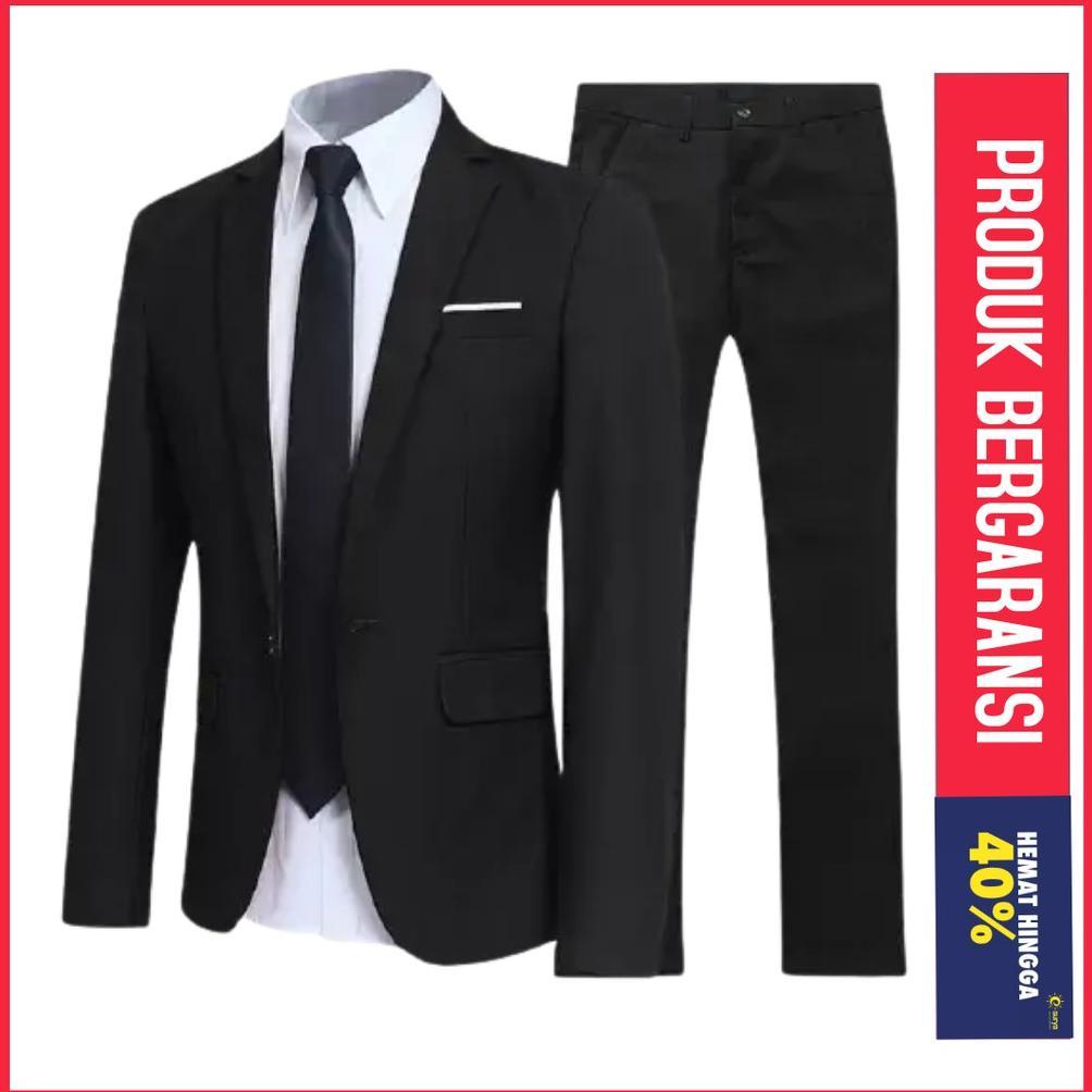 SETELAN JAS PRIA PREMIUM - JAS PRIA - JAS FORMAL - JAS FORMAL PRIA SETELAN- JAS PRIA HITAM