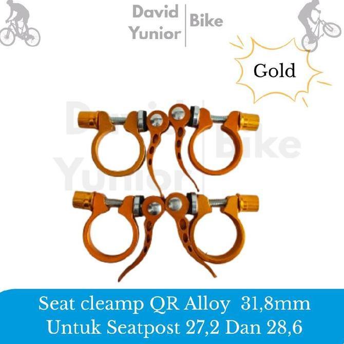 Seatclamp QR Alloy 31,8mm Klem Penjepit Untuk Seatpost 27,2 dan 28,6 Sepeda MTB Lipat